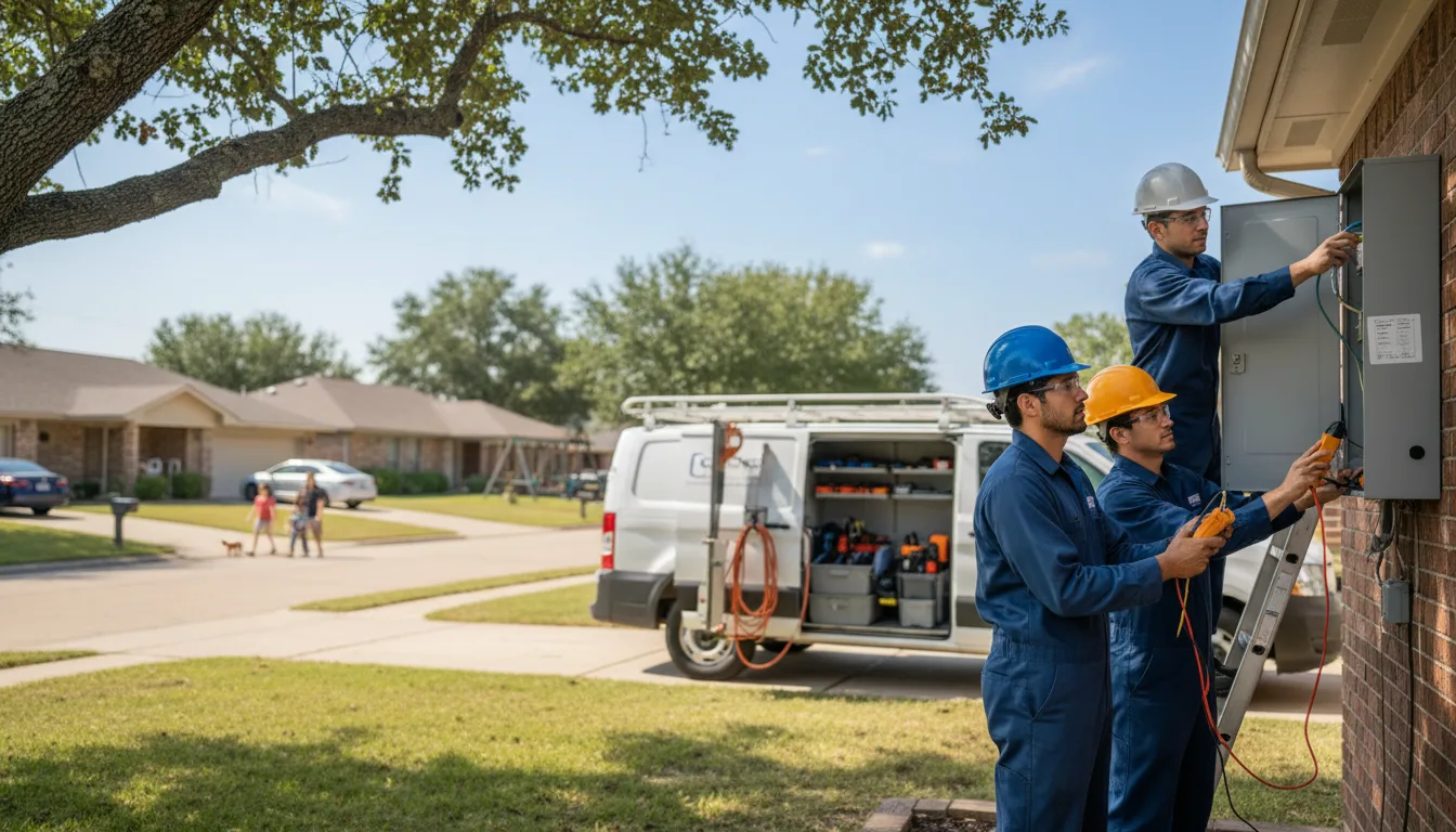 Certified electrician providing emergency electrical services in Hodgen, OK
